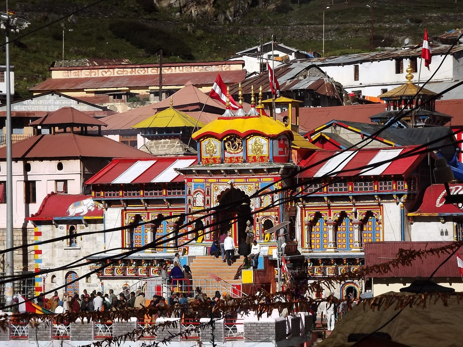 Alpine temple town at Badrinath