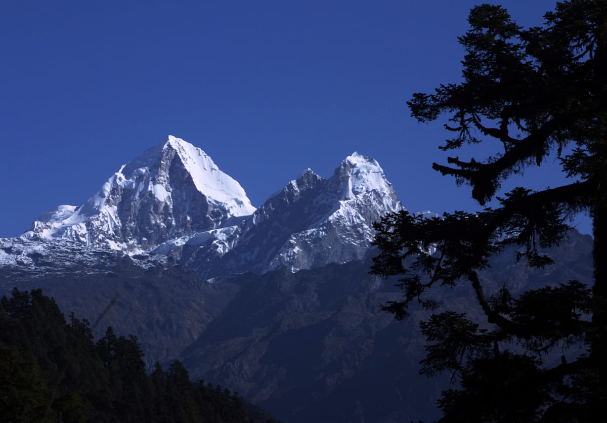 Jugal Himal skyline, Yangri ridge