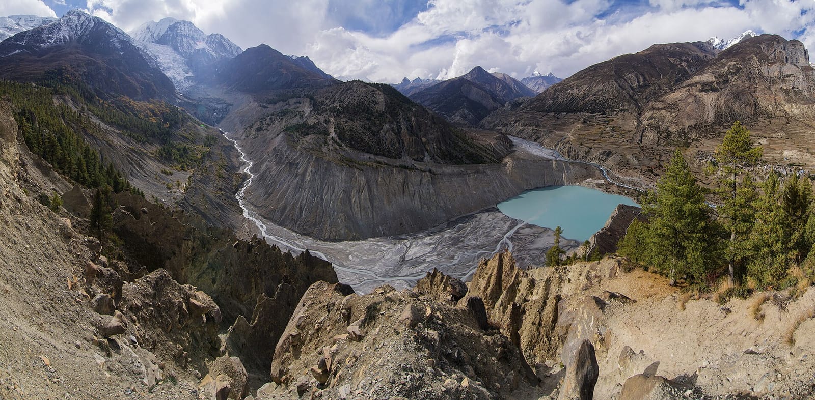 Glacial blue water, Gangapurna Lake