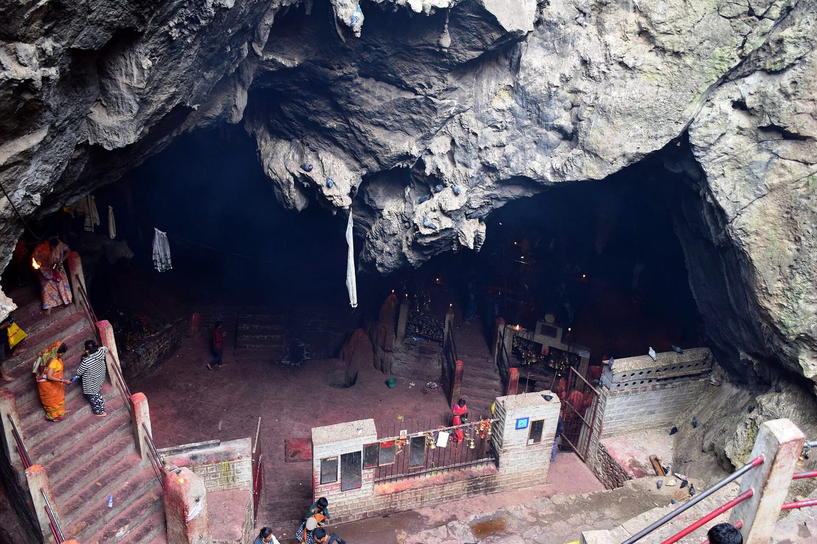 Inside the sacred cave at Maratika cave