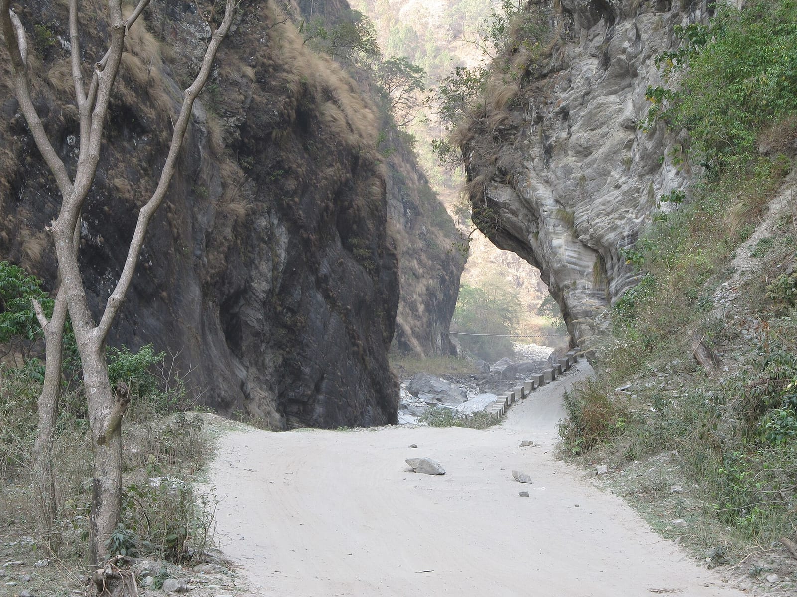 River of black stones at Kali Gandaki