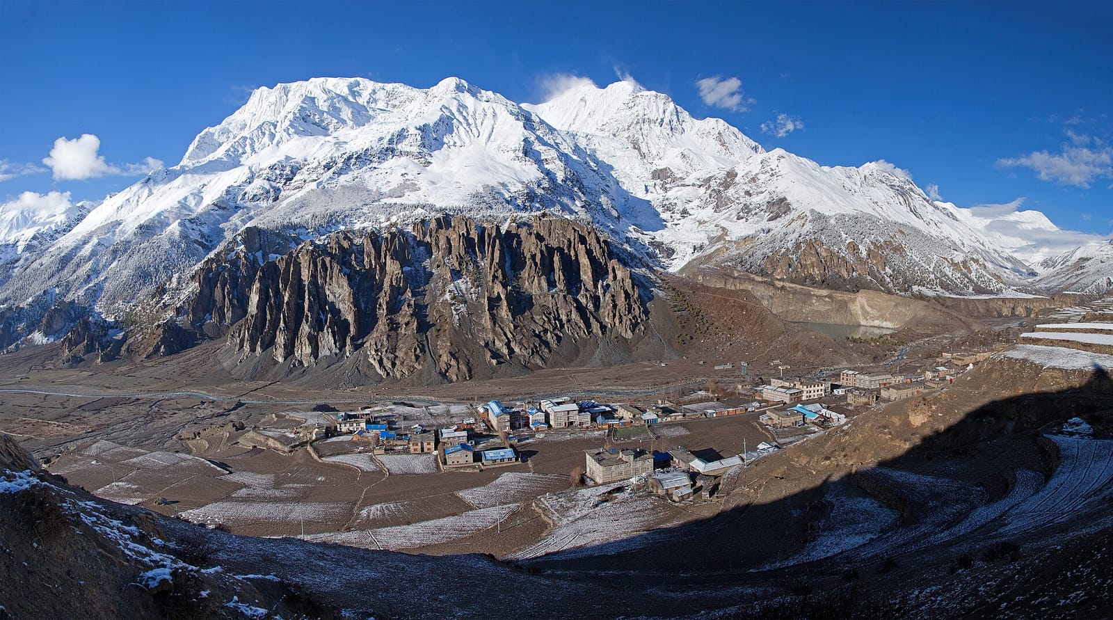 High valley panorama, Manang village
