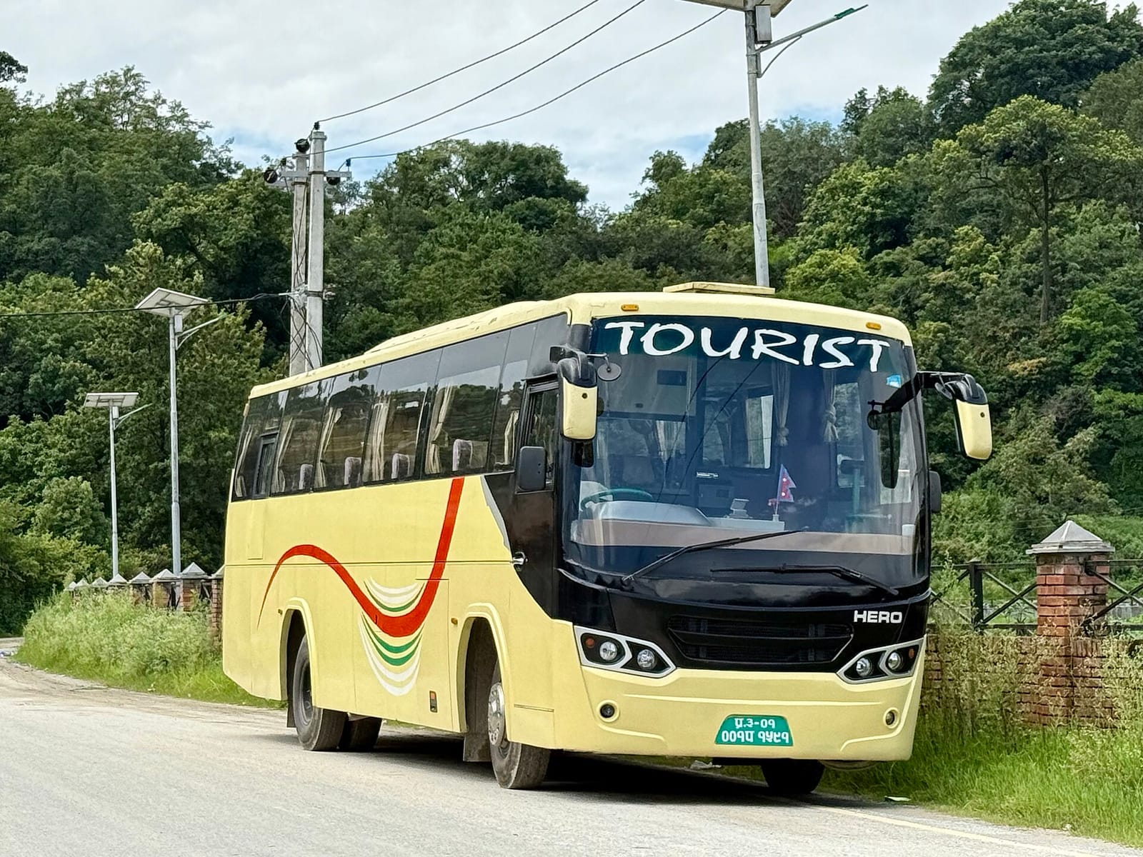 Tourist bus in Kathmandu for group departures